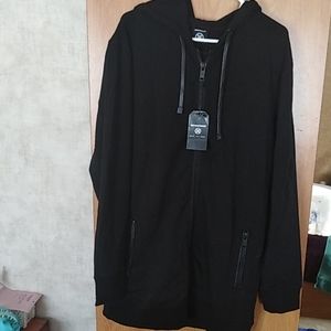 Hip and Bone Shadow Zip Up Hoodie